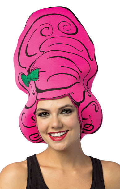 Women's Wig Beehive Pink Foam