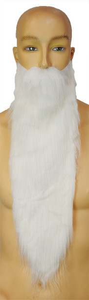 Men's Wig Hillbilly Beard Long White Fur