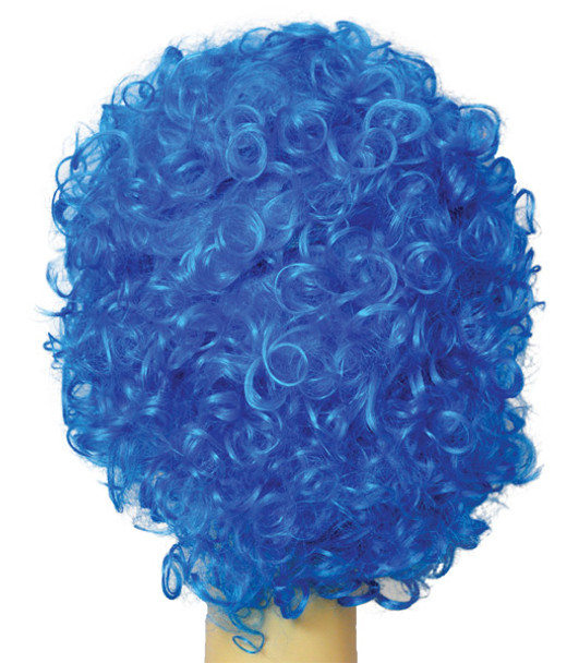 Women's Wig Curly Clown Discount Long Blue