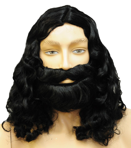 Men's Wig Biblical Set Special Bargain Black