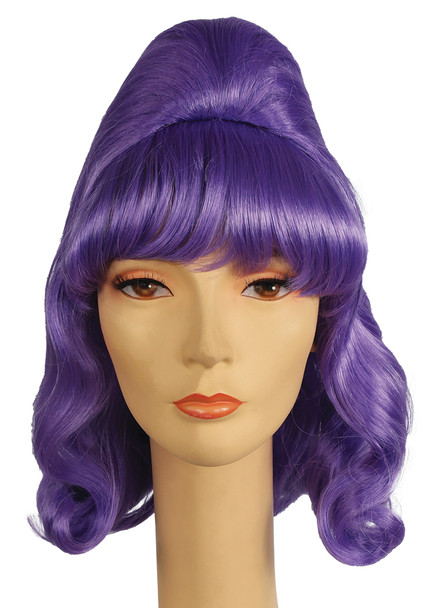 Women's Wig Beehive Pageboy Purple