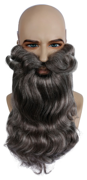 Men's Wig Strap Beard Gray