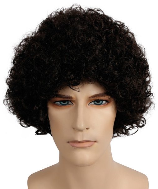 Men's Wig Style 100 Curly Medium Brown