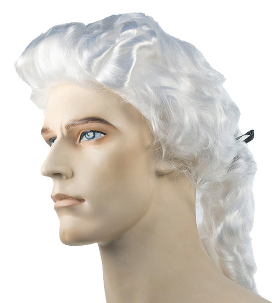 Men's Wig Colonial Man Special Bargain White