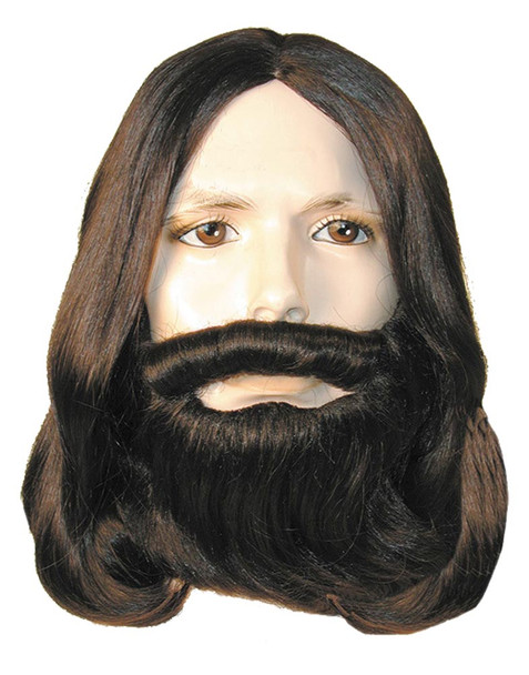 Men's Wig Biblical Beard Set Auburn