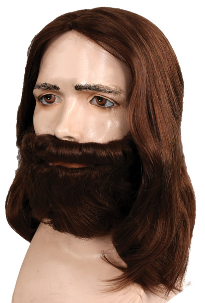 Men's Wig Biblical Beard Set Medium Brown/Red 30