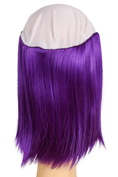 Women's Wig Clown Bald Straight Dark Purple