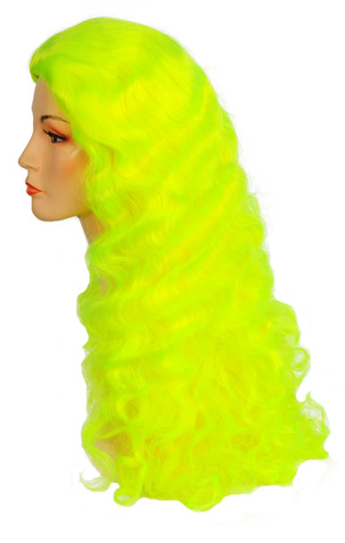 Women's Wig Showgirl Neon Yellow