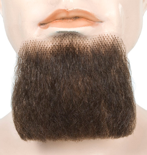 Men's Beard 3-Point Human Hair Medium Brown 4