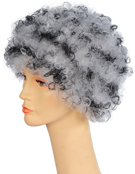 Women's Wig Afro Bargain Black/White/Gray