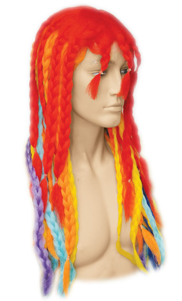 Women's Wig Braided Rainbow Dreadlock