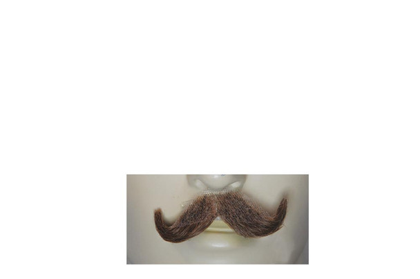 Men's Mustache M10 Human Hair Medium Brown/Red 30