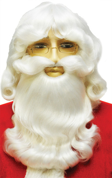 Men's Wig Santa Set BY367c White