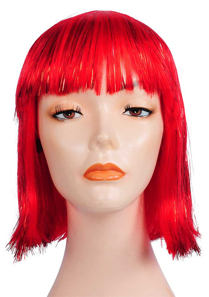 Women's Wig China Doll Bargain Red Tinsel