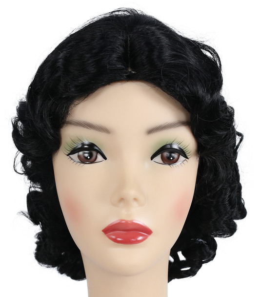 Women's Wig Fluff Long 1930's Finger Black