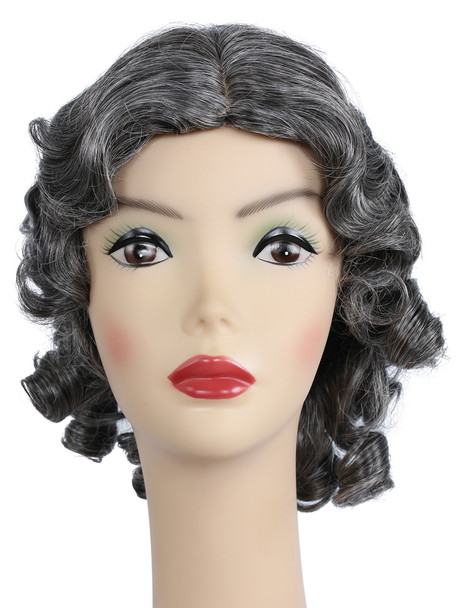 Women's Wig Fluff Long 1930's Finger Medium Brown/Gray