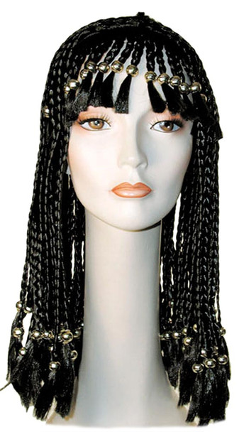 Women's Wig Cleo Braided With Gold Beads Black
