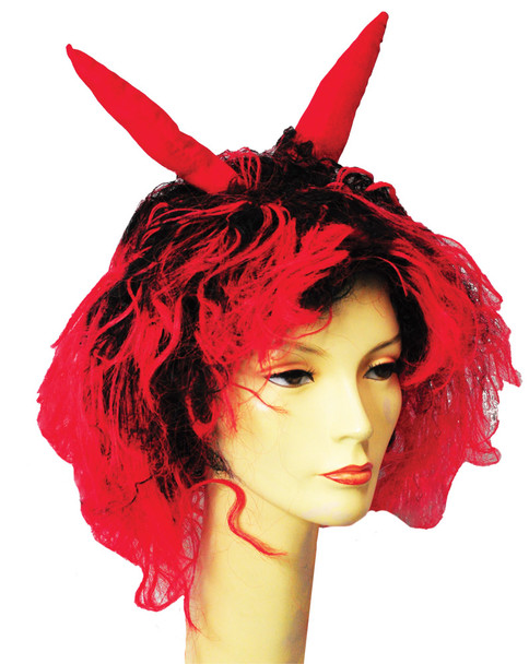 Women's Wig Devil Style Red Black