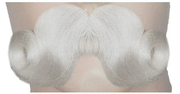 Men's Wig Santa Mustache Only 004 Yak White