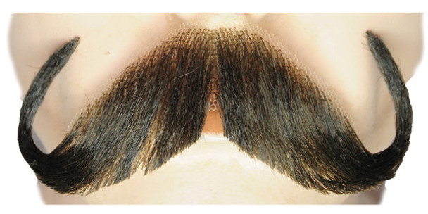 Men's Mustache Handlebar Blend #6 Medium Chestnut Brown