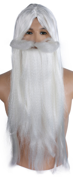 Men's Wig Wizard Beard White