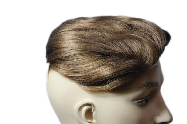 Men's Wig Toupee M310 Dark Brown/Gray 51