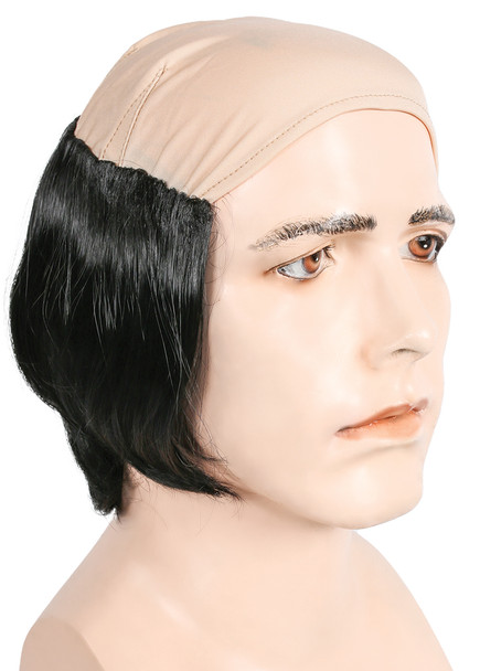 Men's Wig Bald Short Tram Black