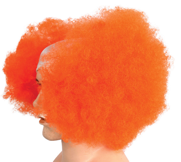 Men's Wig Bald Curly Clown Orange