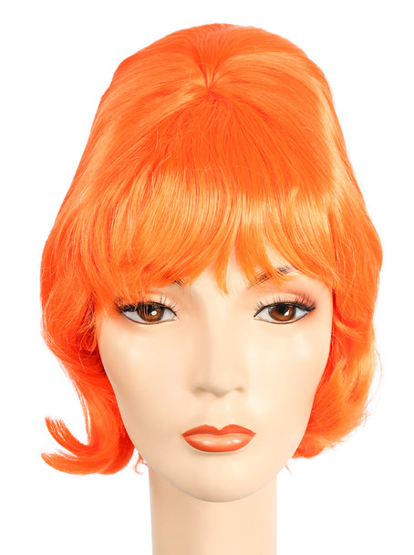 Women's Wig Spit Curl Beehive Orange