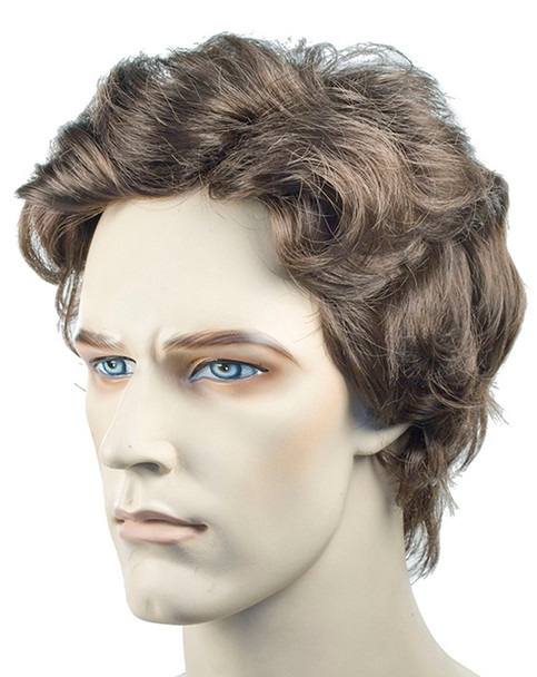 Men's Wig Wavy Light Charcoal Brown/Gray 38