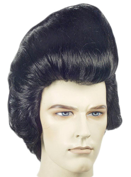 Men's Wig 50's Deluxe Elvi Pompadour Adult Black