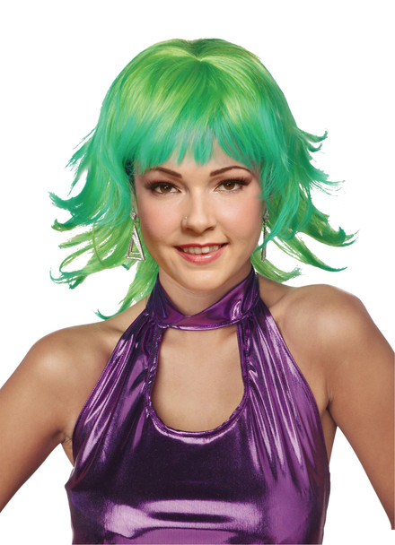 Women's Wig Trippy Shag Lemon Lime