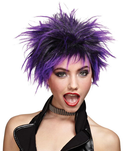 Women's Wig Purple Punker Chick