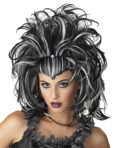 Women's Wig Evil Sorceress Black/White