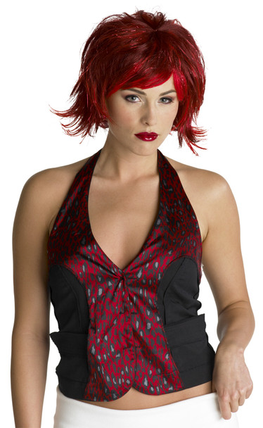 Women's Wig Razor Pixie Burgundy/Red