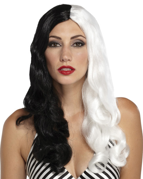 Women's Wig Sinestress Black White