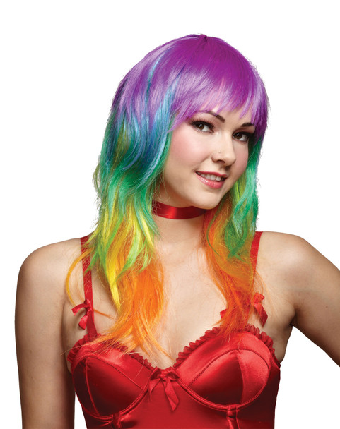 Women's Wig Rainbow Multi-Color