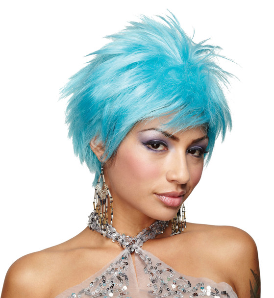 Women's Wig Blue Vivid