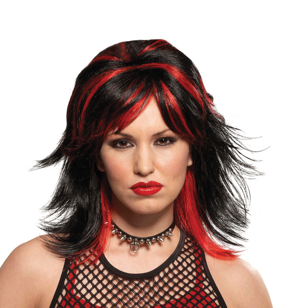 Women's Wig Rocker Unisex Black/Red