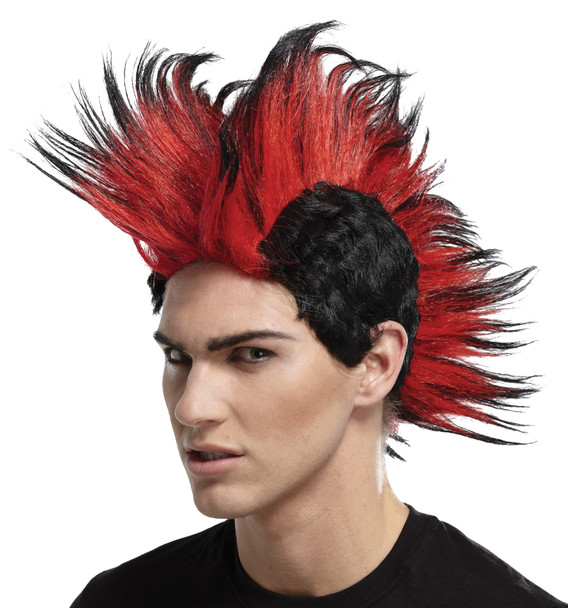 Women's Wig Double Mohawk Black/Red