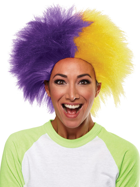 Men's Wig Sports Fun Purple Gold