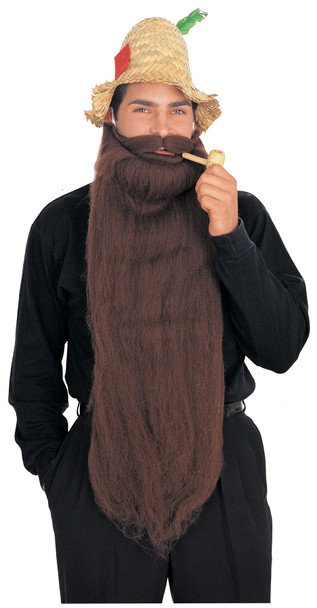 Men's Wig Mohair 25" Brown Beard