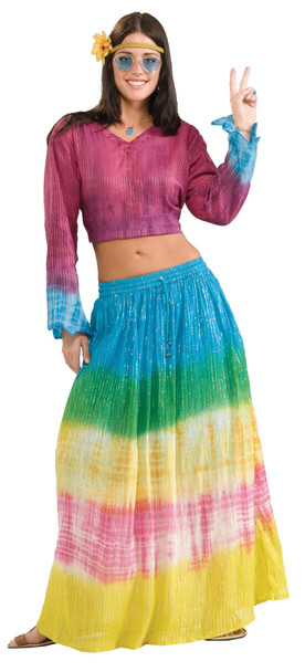 Women's Tie-Dye Skirt Adult Costume