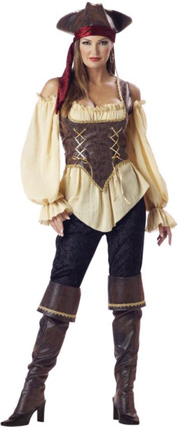 Women's Rustic Pirate Lady Adult Costume