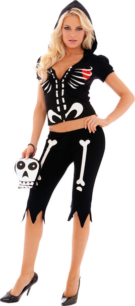 Women's Chloe Bones Glow-In-The-Dark Adult Costume