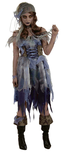 Women's Zombie Pirate Adult Costume