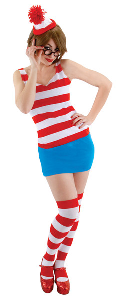 Women's Where's Waldo Dress Adult Costume