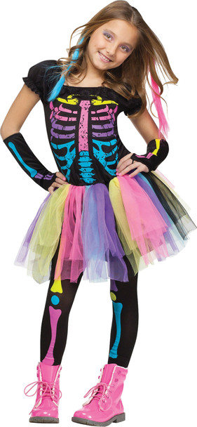 Girl's Funky Punky Bones Child Costume