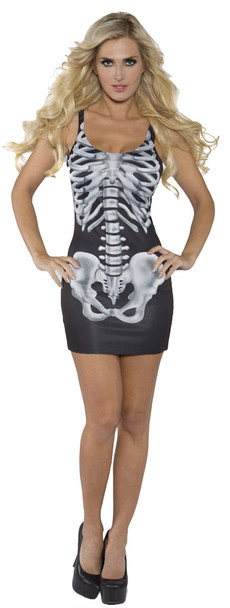 Women's Bones Dress Adult Costume