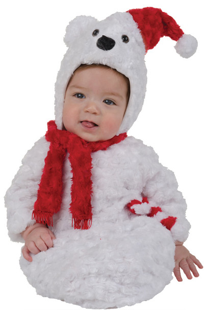 Infant Christmas Polar Bear Bunting Baby Costume